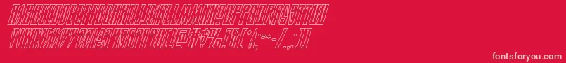 Timberwolfshadital2-fontti – vaaleanpunaiset fontit punaisella taustalla