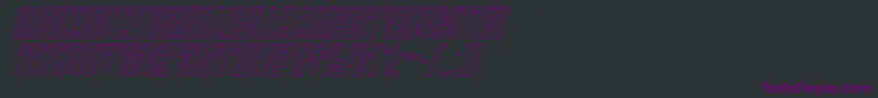 Шрифт Timberwolfshadital2 – фиолетовые шрифты на чёрном фоне