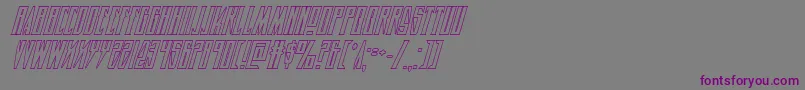 フォントTimberwolfshadital2 – 紫色のフォント、灰色の背景