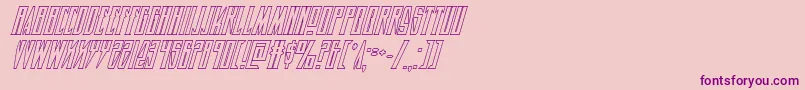 Timberwolfshadital2-Schriftart – Violette Schriften auf rosa Hintergrund