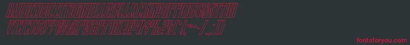 Timberwolfshadital2 Font – Red Fonts on Black Background