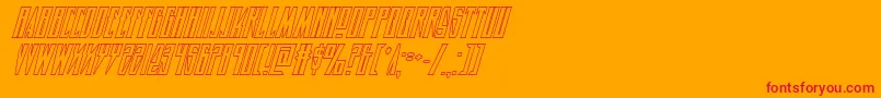 Timberwolfshadital2 Font – Red Fonts on Orange Background