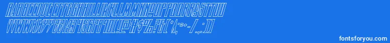 Timberwolfshadital2 Font – White Fonts on Blue Background