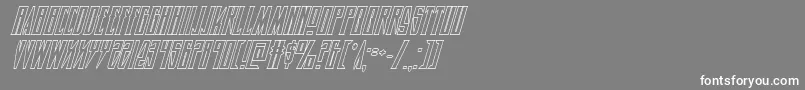 フォントTimberwolfshadital2 – 灰色の背景に白い文字
