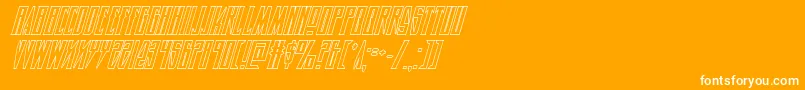 Timberwolfshadital2-Schriftart – Weiße Schriften auf orangefarbenem Hintergrund