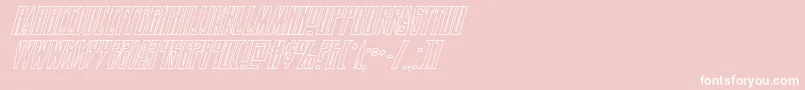 Timberwolfshadital2-Schriftart – Weiße Schriften auf rosa Hintergrund