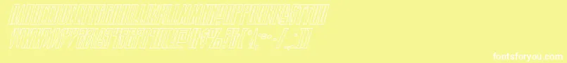 フォントTimberwolfshadital2 – 黄色い背景に白い文字