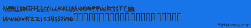 Шрифт Abuso – чёрные шрифты на синем фоне