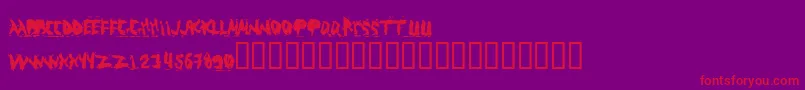 fuente Abuso – Fuentes Rojas Sobre Fondo Morado