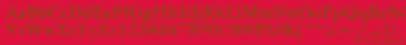 AggalleoncBold Font – Brown Fonts on Red Background