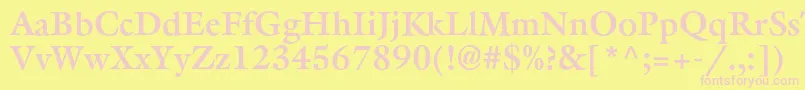 AggalleoncBold Font – Pink Fonts on Yellow Background
