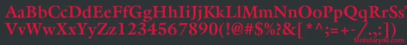 AggalleoncBold Font – Red Fonts on Black Background