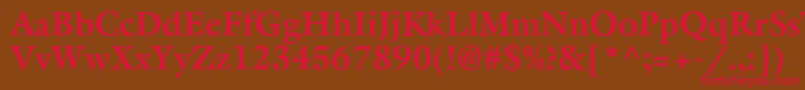AggalleoncBold Font – Red Fonts on Brown Background