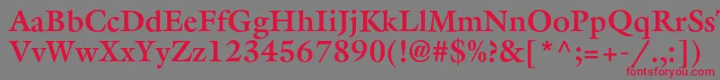 AggalleoncBold Font – Red Fonts on Gray Background