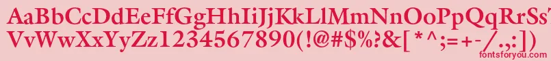 AggalleoncBold Font – Red Fonts on Pink Background