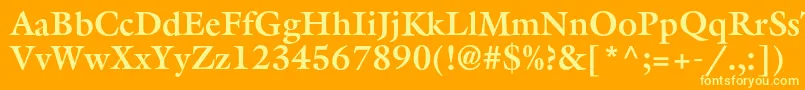 fuente AggalleoncBold – Fuentes Amarillas Sobre Fondo Naranja