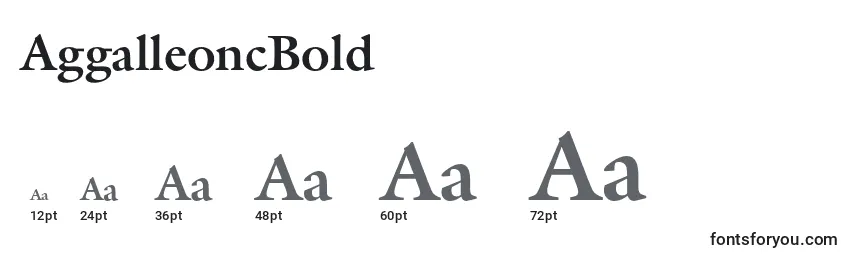 Größen der Schriftart AggalleoncBold