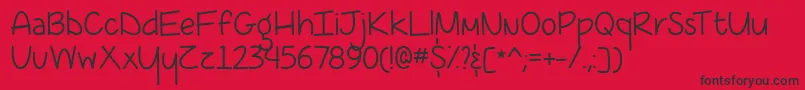 CoffeeAtMidnightDemo Font – Black Fonts on Red Background