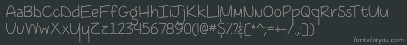 CoffeeAtMidnightDemo-fontti – harmaat kirjasimet mustalla taustalla