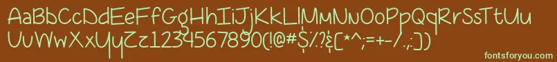 CoffeeAtMidnightDemo Font – Green Fonts on Brown Background