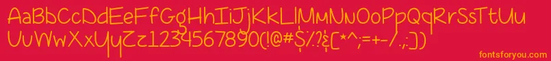 CoffeeAtMidnightDemo Font – Orange Fonts on Red Background