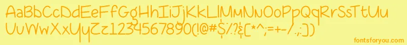 CoffeeAtMidnightDemo Font – Orange Fonts on Yellow Background