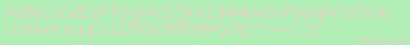 CoffeeAtMidnightDemo Font – Pink Fonts on Green Background