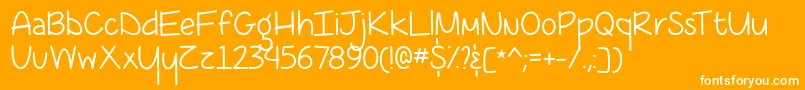 CoffeeAtMidnightDemo Font – White Fonts on Orange Background