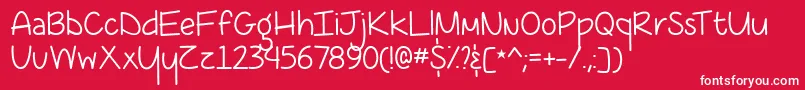 CoffeeAtMidnightDemo Font – White Fonts on Red Background