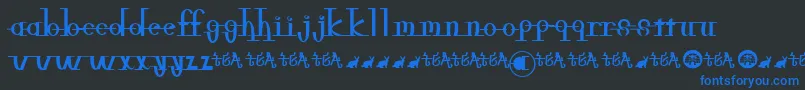 Freeble Font – Blue Fonts on Black Background