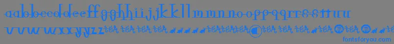 Freeble Font – Blue Fonts on Gray Background