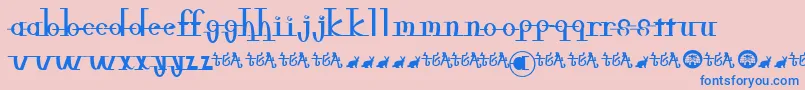 Freeble Font – Blue Fonts on Pink Background