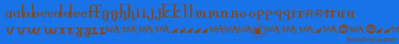 Freeble Font – Brown Fonts on Blue Background