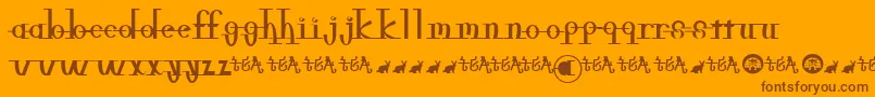 Freeble Font – Brown Fonts on Orange Background