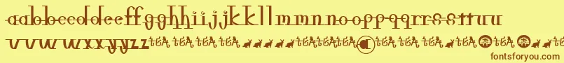 Freeble Font – Brown Fonts on Yellow Background