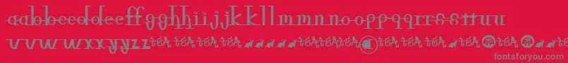 Freeble Font – Gray Fonts on Red Background