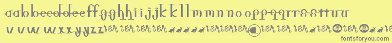 Freeble Font – Gray Fonts on Yellow Background