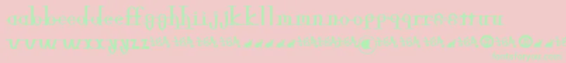 Freeble Font – Green Fonts on Pink Background