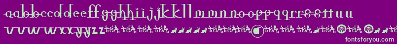 Freeble Font – Green Fonts on Purple Background