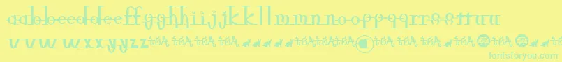Freeble Font – Green Fonts on Yellow Background