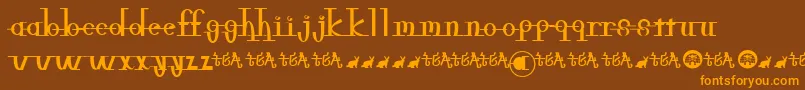 Freeble Font – Orange Fonts on Brown Background