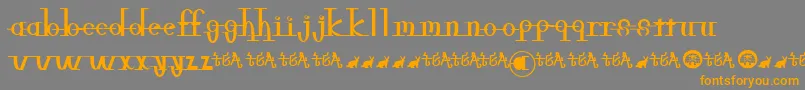 Freeble Font – Orange Fonts on Gray Background
