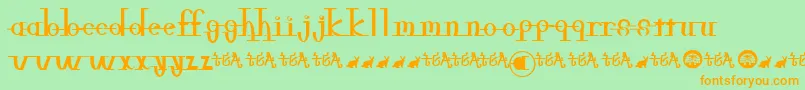 Freeble Font – Orange Fonts on Green Background