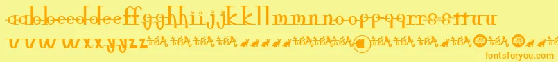 Freeble Font – Orange Fonts on Yellow Background
