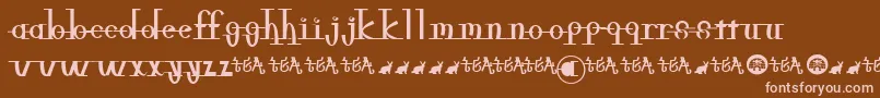 Freeble Font – Pink Fonts on Brown Background