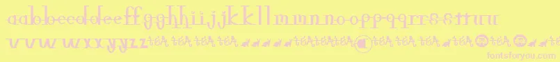 Freeble Font – Pink Fonts on Yellow Background