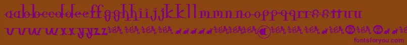 Freeble Font – Purple Fonts on Brown Background
