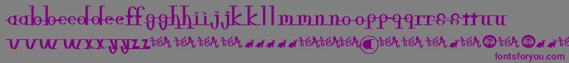 Freeble Font – Purple Fonts on Gray Background