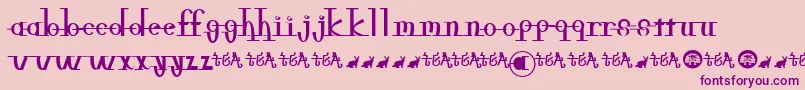 Freeble Font – Purple Fonts on Pink Background