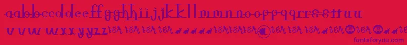 Freeble Font – Purple Fonts on Red Background